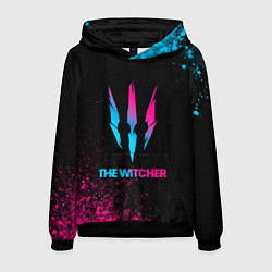 Толстовка-худи мужская The Witcher - neon gradient, цвет: 3D-черный