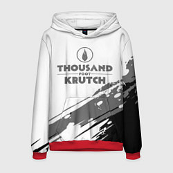 Толстовка-худи мужская Thousand Foot Krutch логотип, цвет: 3D-красный