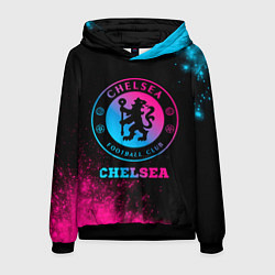 Толстовка-худи мужская Chelsea - neon gradient, цвет: 3D-черный