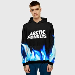Толстовка-худи мужская Arctic Monkeys blue fire, цвет: 3D-черный — фото 2