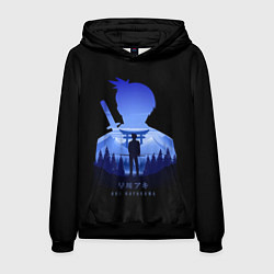 Толстовка-худи мужская Силуэт Аки Хаякавы, цвет: 3D-черный