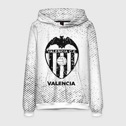 Толстовка-худи мужская Valencia с потертостями на светлом фоне, цвет: 3D-белый