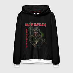 Толстовка-худи мужская Iron Maiden Senjutsu samurai, цвет: 3D-белый