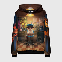 Толстовка-худи мужская Сердитый кот, цвет: 3D-черный