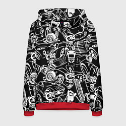 Толстовка-худи мужская JDM Pattern, цвет: 3D-красный