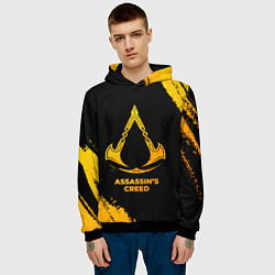 Толстовка-худи мужская Assassins Creed - gold gradient, цвет: 3D-черный — фото 2