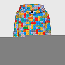 Толстовка-худи мужская Детский конструктор - текстура, цвет: 3D-красный