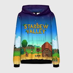 Толстовка-худи мужская Мой дом в Stardew Valley, цвет: 3D-черный