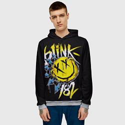 Толстовка-худи мужская Блинк смайл, цвет: 3D-меланж — фото 2