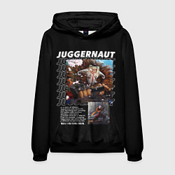 Толстовка-худи мужская Juggernaut надписи, цвет: 3D-черный