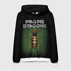 Толстовка-худи мужская Imagine Dragons рок, цвет: 3D-белый