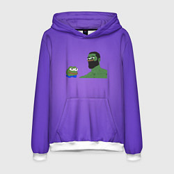 Толстовка-худи мужская Pepe Идол Гигачад, цвет: 3D-белый