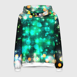 Толстовка-худи мужская Космический принт и звездное сияние вселенной, цвет: 3D-белый