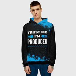 Толстовка-худи мужская Trust me Im producer dark, цвет: 3D-черный — фото 2