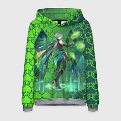Толстовка-худи мужская Аль-Хайтам Геншин Импакт, цвет: 3D-меланж