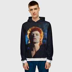 Толстовка-худи мужская David Bowie - Jean Genie, цвет: 3D-белый — фото 2