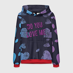 Толстовка-худи мужская Ты любишь меня, цвет: 3D-красный