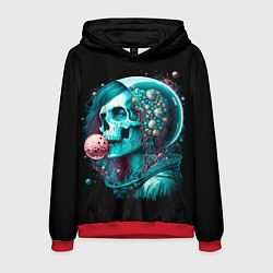Толстовка-худи мужская Скелет девушки из космоса, цвет: 3D-красный