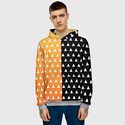 Толстовка-худи мужская Зеницу клинок рассекающий демонов кимоно, цвет: 3D-меланж — фото 2