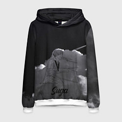 Толстовка-худи мужская Suga BTS, цвет: 3D-белый