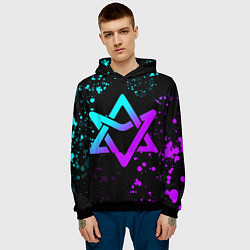 Толстовка-худи мужская Astro neon emblem, цвет: 3D-черный — фото 2