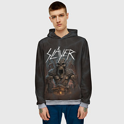 Толстовка-худи мужская Slayer rock monster, цвет: 3D-меланж — фото 2