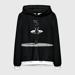 Толстовка-худи мужская Силуэт балерины, цвет: 3D-белый