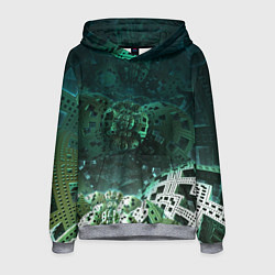Толстовка-худи мужская Техно-металлическая конструкция, цвет: 3D-меланж