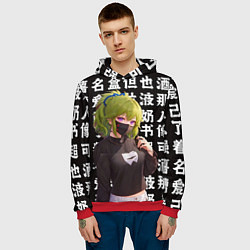 Толстовка-худи мужская Куки Синобу - Геншин Импакт, цвет: 3D-красный — фото 2