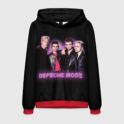 Толстовка-худи мужская 80s Depeche Mode neon, цвет: 3D-красный