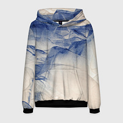 Толстовка-худи мужская Горы скалы в тумане, цвет: 3D-черный