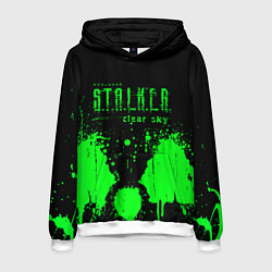 Толстовка-худи мужская Stalker clear sky radiation, цвет: 3D-белый