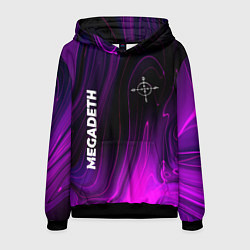 Толстовка-худи мужская Megadeth violet plasma, цвет: 3D-черный