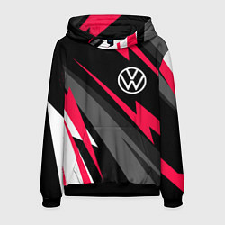 Толстовка-худи мужская Volkswagen fast lines, цвет: 3D-черный