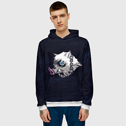 Толстовка-худи мужская Кабан Иноскэ Хасибира, цвет: 3D-белый — фото 2