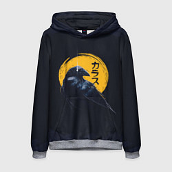 Толстовка-худи мужская Raven and moon, цвет: 3D-меланж
