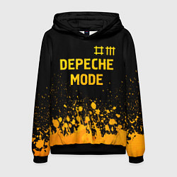 Толстовка-худи мужская Depeche Mode - gold gradient: символ сверху, цвет: 3D-черный