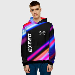 Толстовка-худи мужская Exeed speed lights, цвет: 3D-черный — фото 2