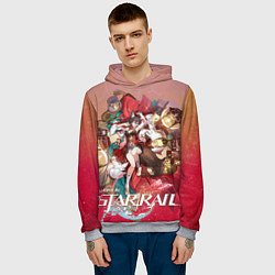 Толстовка-худи мужская Тинъюнь Хонкай Стар Рейл, цвет: 3D-меланж — фото 2