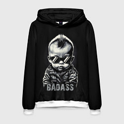 Толстовка-худи мужская Badass, цвет: 3D-белый