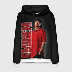 Толстовка-худи мужская Рэппер Эминем, цвет: 3D-белый