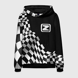 Толстовка-худи мужская Zotye racing flag, цвет: 3D-черный