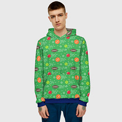 Толстовка-худи мужская Спортивная жизнь, цвет: 3D-синий — фото 2