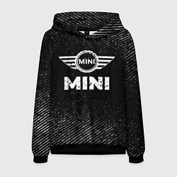 Толстовка-худи мужская Mini с потертостями на темном фоне, цвет: 3D-черный