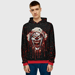 Толстовка-худи мужская Bloody clown, цвет: 3D-красный — фото 2