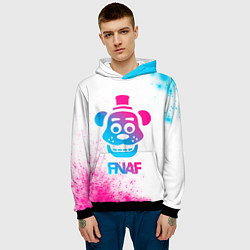 Толстовка-худи мужская FNAF neon gradient style, цвет: 3D-черный — фото 2