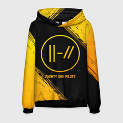 Толстовка-худи мужская Twenty One Pilots - gold gradient, цвет: 3D-черный