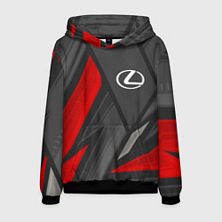 Толстовка-худи мужская Lexus sports racing, цвет: 3D-черный