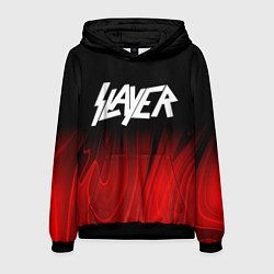 Толстовка-худи мужская Slayer red plasma, цвет: 3D-черный