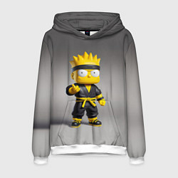 Толстовка-худи мужская Bart Simpson - ninja - Japan, цвет: 3D-белый